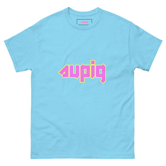 Pink-White-Yellow Y2K Labeled Tee